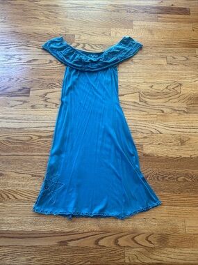 Ruby Sky Floral Blue Vintage Dress Size XS
